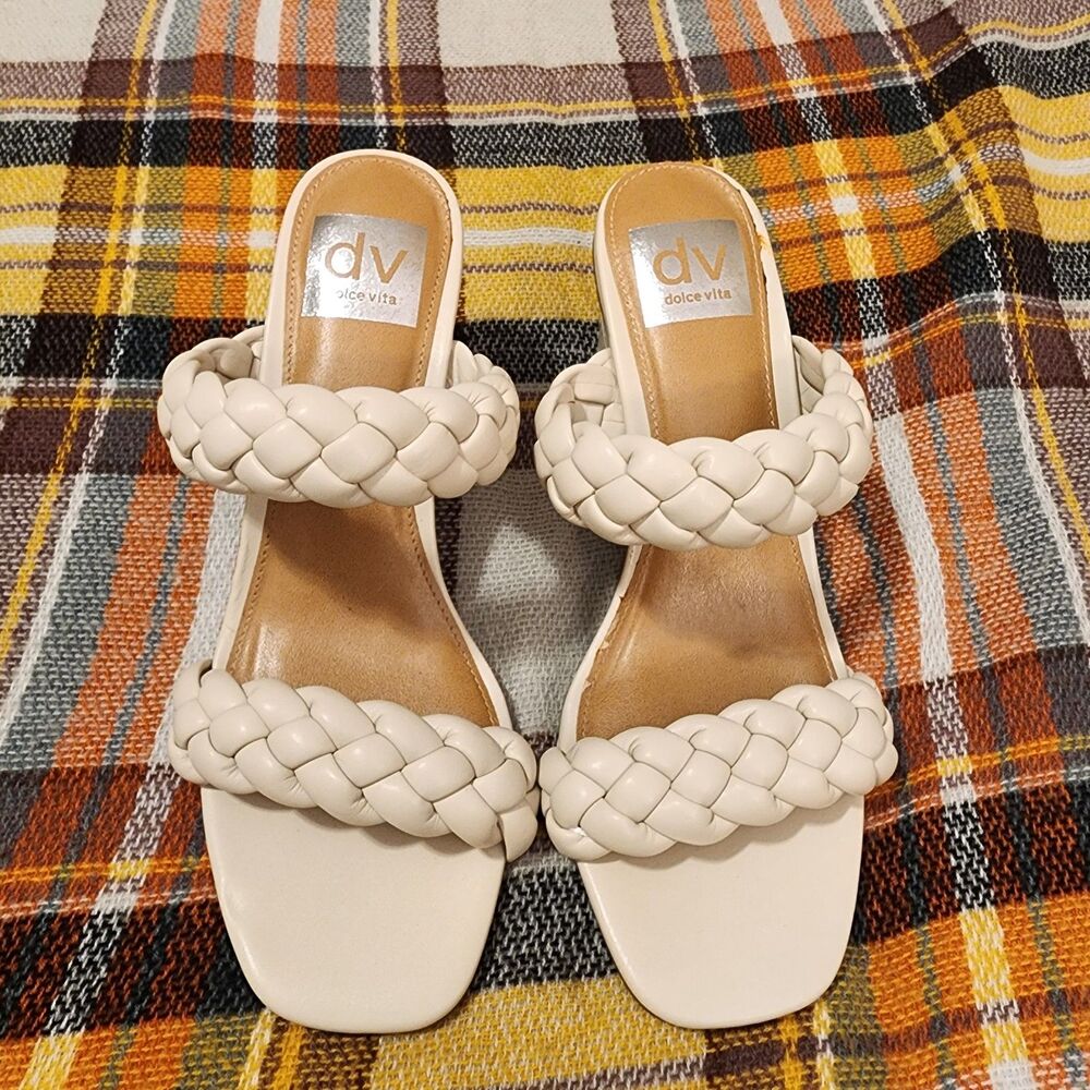 Dolce Vita Braided Slide On Block Heels. NWOT.